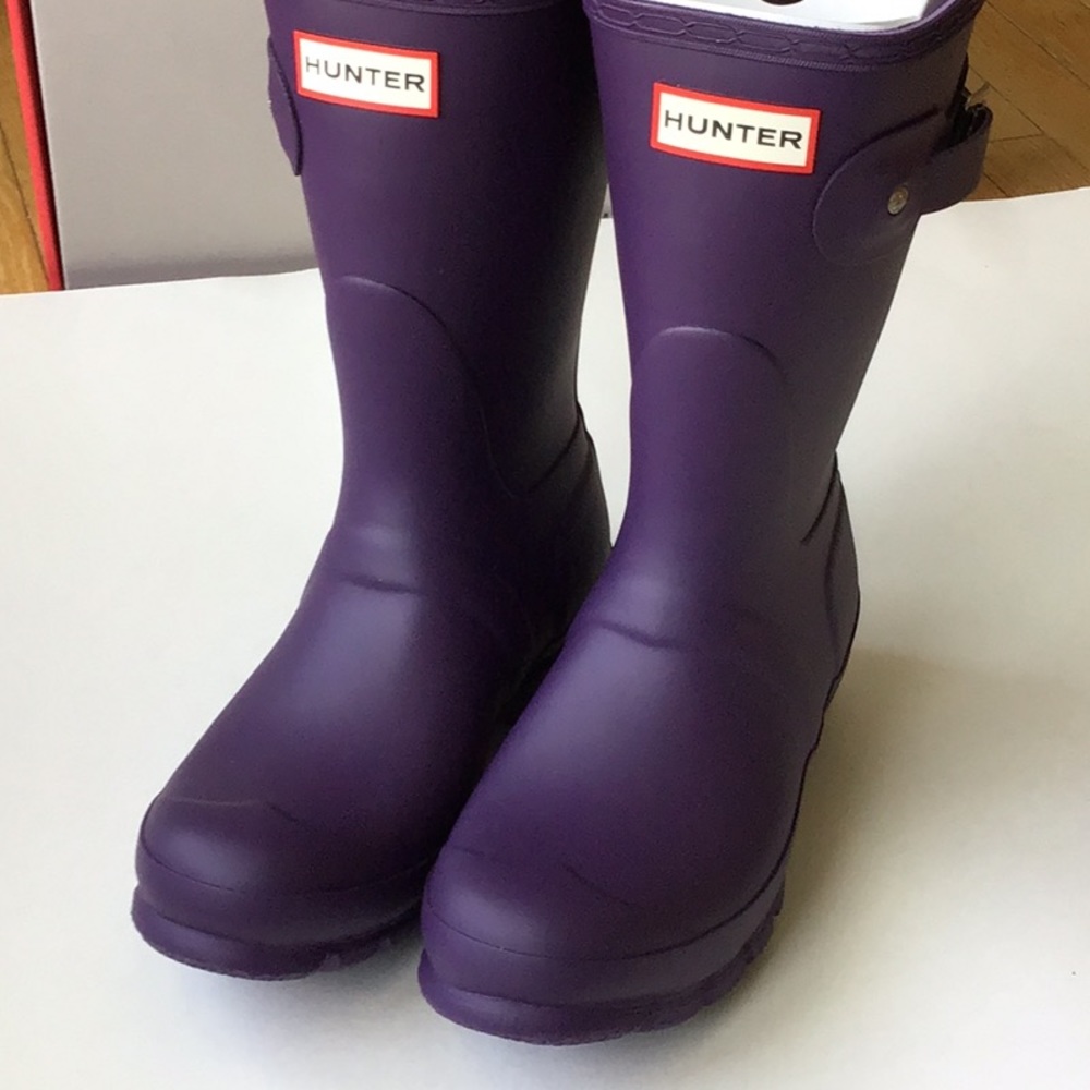 Hunter Purple Short Rain Boots